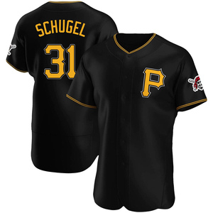 Men's A.J. Schugel Pittsburgh Pirates Authentic Black Alternate Jersey