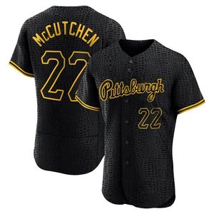 Men's Andrew McCutchen Pittsburgh Pirates Authentic Black Snake Skin City Jersey