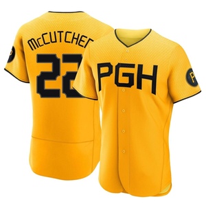 Men's Andrew McCutchen Pittsburgh Pirates Authentic Gold 2023 City Connect Jersey