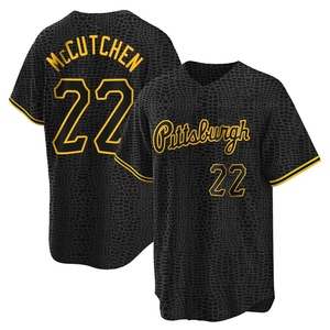 Men's Andrew McCutchen Pittsburgh Pirates Replica Black Snake Skin City Jersey