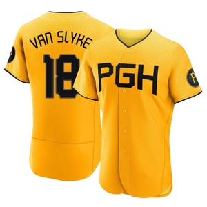 Men's Andy Van Slyke Pittsburgh Pirates Authentic Gold 2023 City Connect Jersey