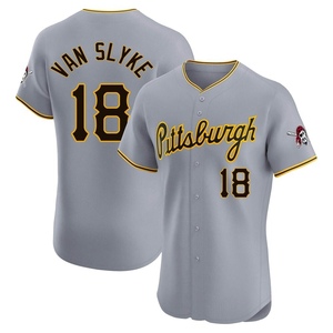 Men's Andy Van Slyke Pittsburgh Pirates Elite Gray Road Jersey