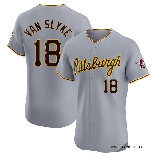 Men's Andy Van Slyke Pittsburgh Pirates Elite Gray Road Jersey