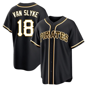 Men's Andy Van Slyke Pittsburgh Pirates Replica Black Fashion Out Jersey