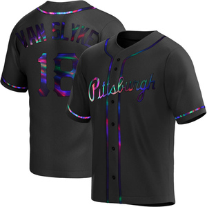 Men's Andy Van Slyke Pittsburgh Pirates Replica Black Holographic Alternate Jersey