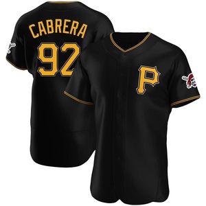 Men's Genesis Cabrera Pittsburgh Pirates Authentic Black Alternate Jersey