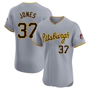 Men's Jared Jones Pittsburgh Pirates Elite Gray Road Jersey