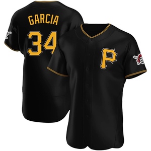 Men's Jhostynxon Garcia Pittsburgh Pirates Authentic Black Alternate Jersey