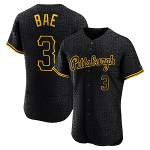 Men's Ji Hwan Bae Pittsburgh Pirates Authentic Black Snake Skin City Jersey