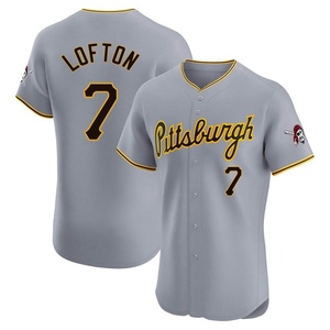 Men's Kenny Lofton Pittsburgh Pirates Elite Gray Road Jersey