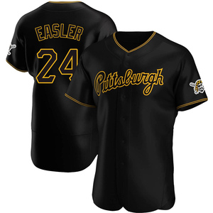 Men's Mike Easler Pittsburgh Pirates Authentic Black Alternate Team Jersey