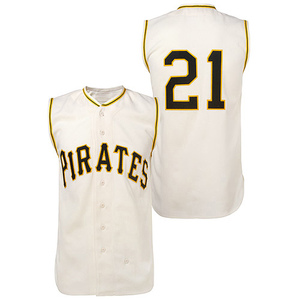 Men's Mitchell and Ness Roberto Clemente Pittsburgh Pirates Authentic Cream 1960 Throwback Jersey