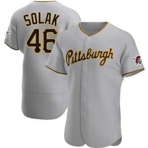 Men's Nick Solak Pittsburgh Pirates Authentic Gray Road Jersey