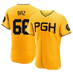 Men's Shane Baz Pittsburgh Pirates Authentic Gold 2023 City Connect Jersey