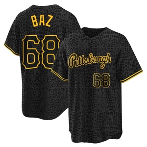 Men's Shane Baz Pittsburgh Pirates Replica Black Snake Skin City Jersey