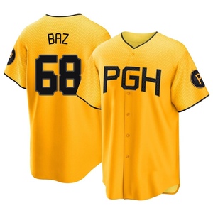 Men's Shane Baz Pittsburgh Pirates Replica Gold 2023 City Connect Jersey