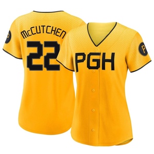 Women's Andrew McCutchen Pittsburgh Pirates Authentic Gold 2023 City Connect Jersey