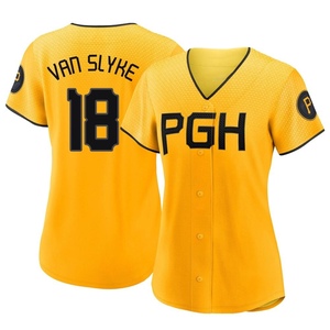 Women's Andy Van Slyke Pittsburgh Pirates Authentic Gold 2023 City Connect Jersey