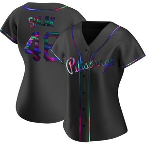Women's Nick Solak Pittsburgh Pirates Replica Black Holographic Alternate Jersey