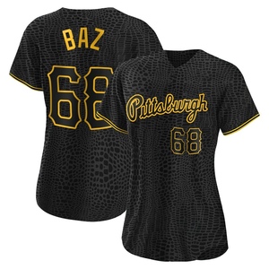 Women's Shane Baz Pittsburgh Pirates Authentic Black Snake Skin City Jersey