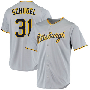 Youth A.J. Schugel Pittsburgh Pirates Replica Gray Road Jersey