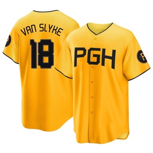 Youth Andy Van Slyke Pittsburgh Pirates Replica Gold 2023 City Connect Jersey