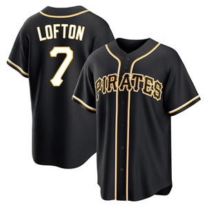 Youth Kenny Lofton Pittsburgh Pirates Replica Black Fashion Out Jersey