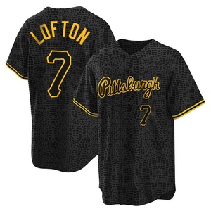 Youth Kenny Lofton Pittsburgh Pirates Replica Black Snake Skin City Jersey